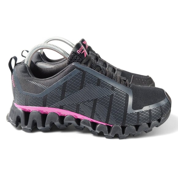 Reebok ZigWild Trail 6 'Black Pink' Performance Running Shoes FX1439 Women's 8 - Picture 4 of 10